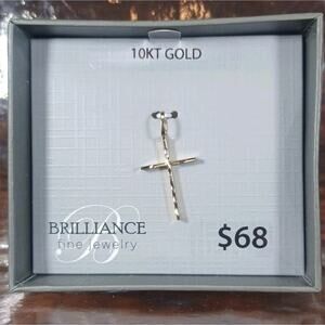 10 Karat Gold Brilliance Yellow Gold Thin Cross Beautiful Gorgeous Religion